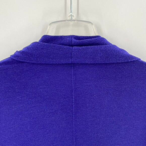 Athleta Tiburon Waterfall Cardigan Sweater Open Front‎ Purple Lagenlook Sz XXS - Picture 7 of 11